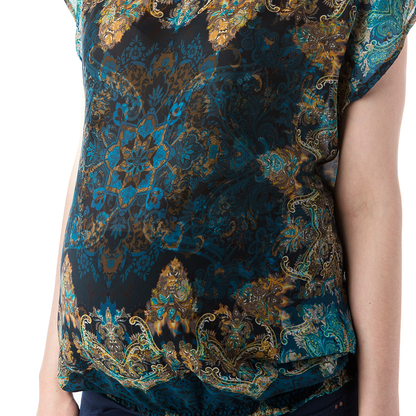 Top de grossesse imprimé cachemire 