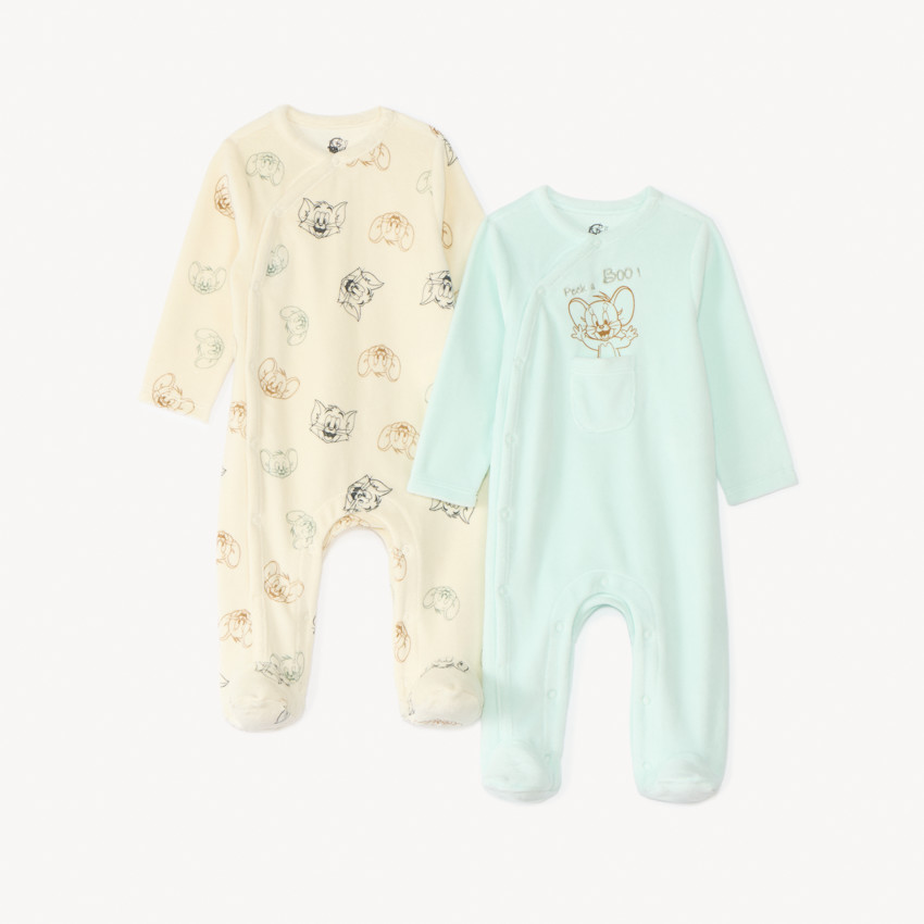 Lot de 2 dors-bien Tom et Jerry Warner pour bébé garçon avec ouvertures différentes selon l’âge