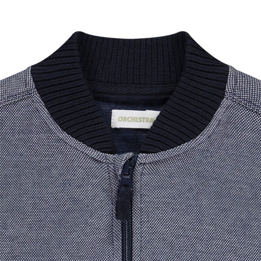 Gilet en maille piqué à col Teddy pour garçon  