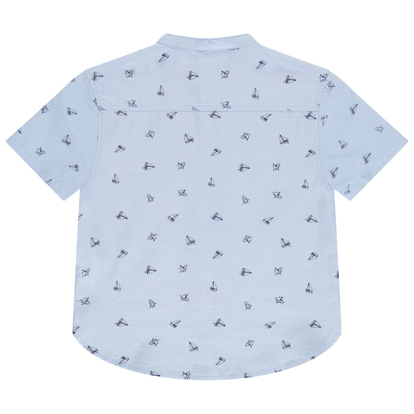Chemise manches courtes imprimé voiliers pour garçon 