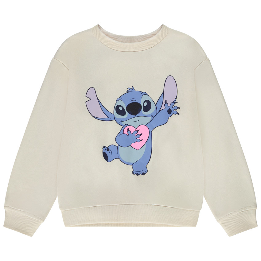 Sweat-shirt Lilo Et Stitch Pour Fille - 100% Coton, Manches Longues, Confortable