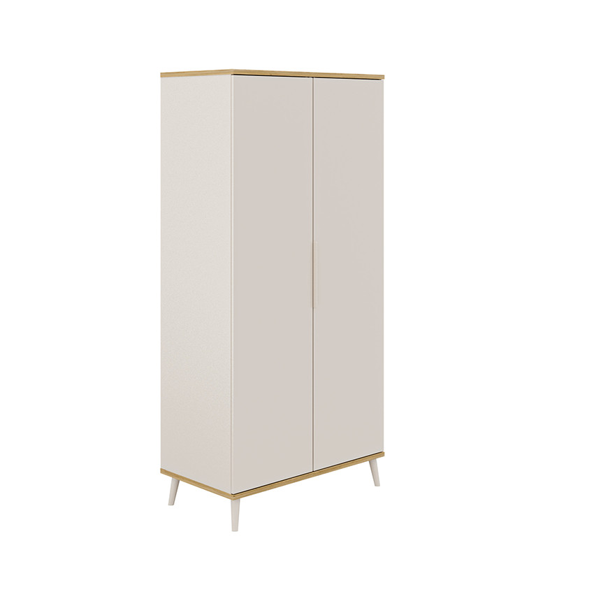 Armoire 2-portes Hazel Cashmere Beige / Chêne montana 