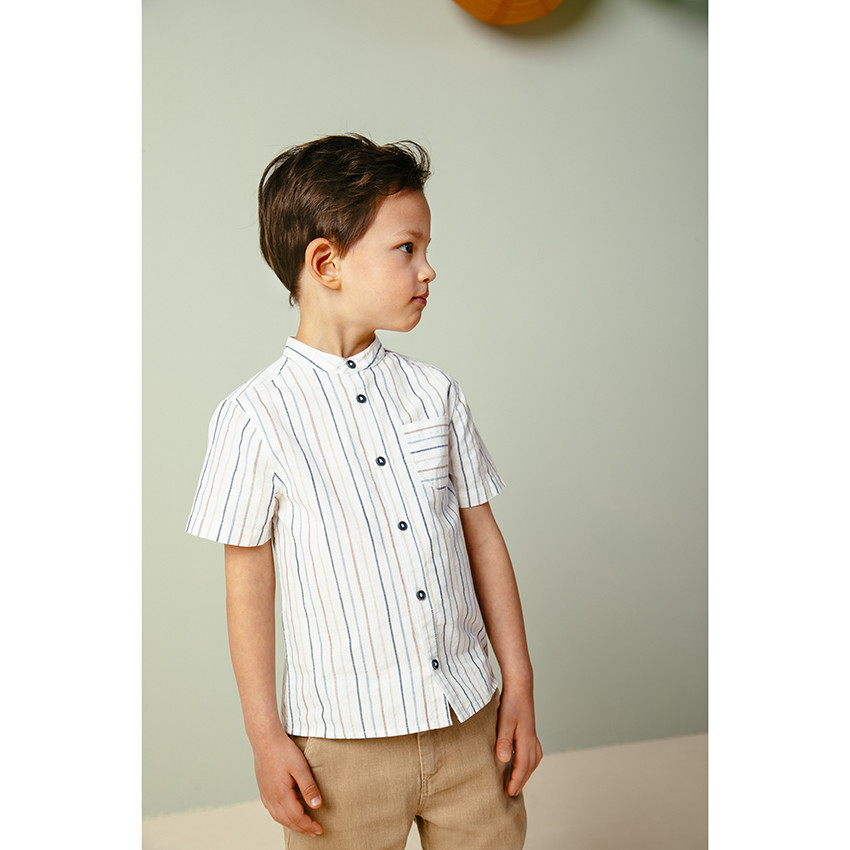 Chemise Habillée Garçon Manches Courtes - Taille 10 Ans, Occasion Très Bon état