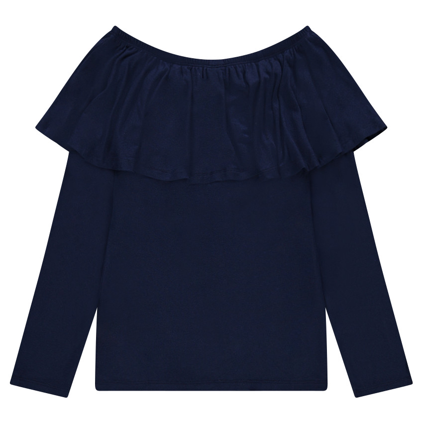 Junior - Tee-shirt volanté à épaules dégagées 