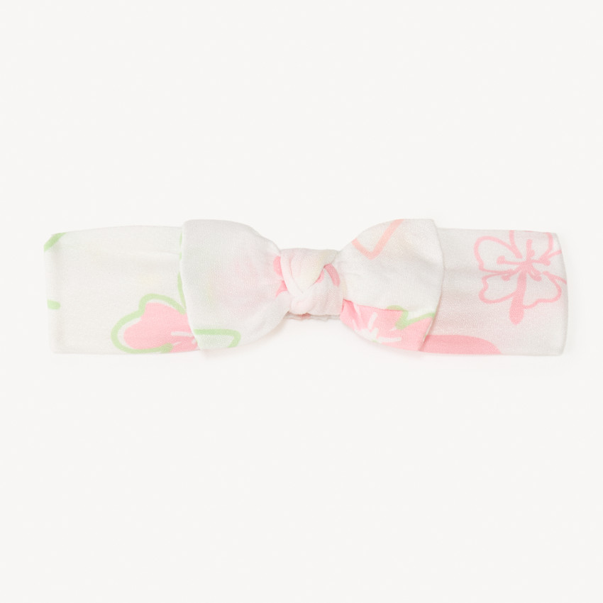 Bandeau à nœud imprimé fleurs pour bébé fille