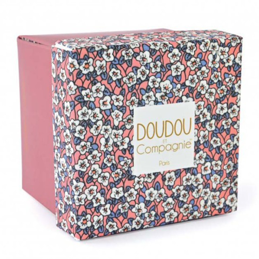 Doudou Faon beige avec mouchoir Boh'Aime 12cm 