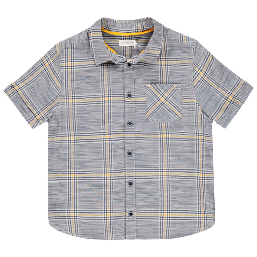 Chemise manches courtes à carreaux pour enfant garçon 