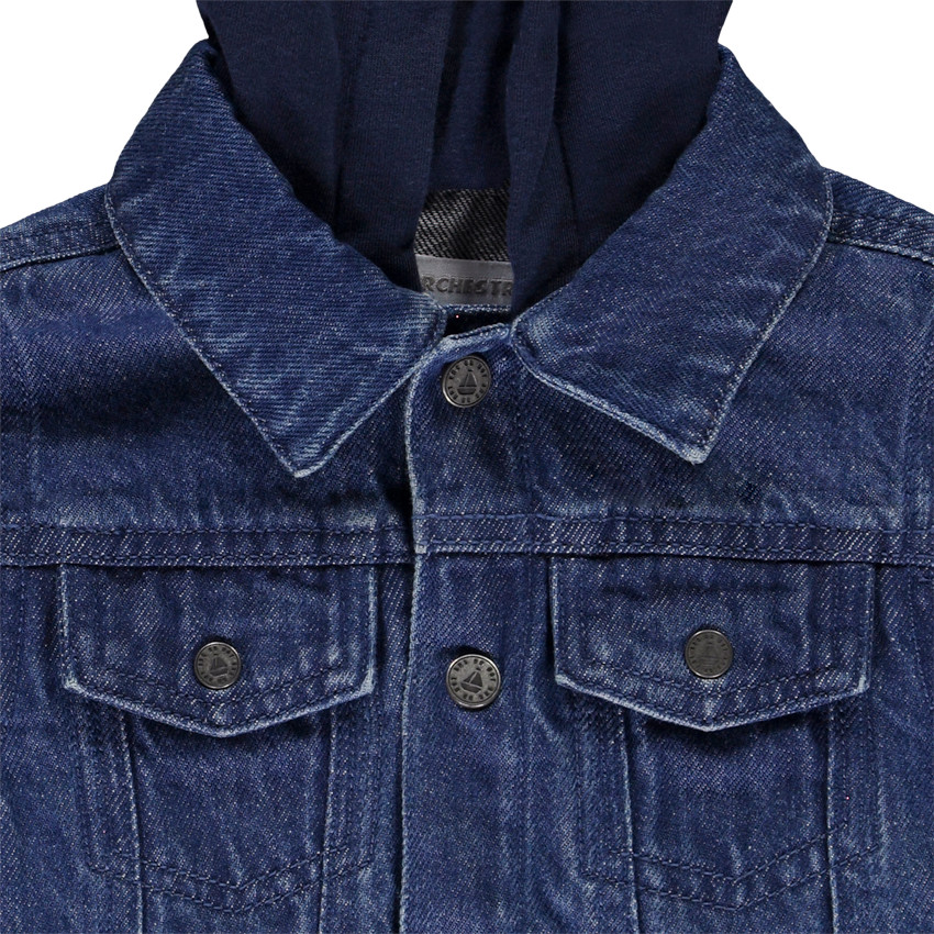 Veste bi-matière à capuche pour bébé garçon 