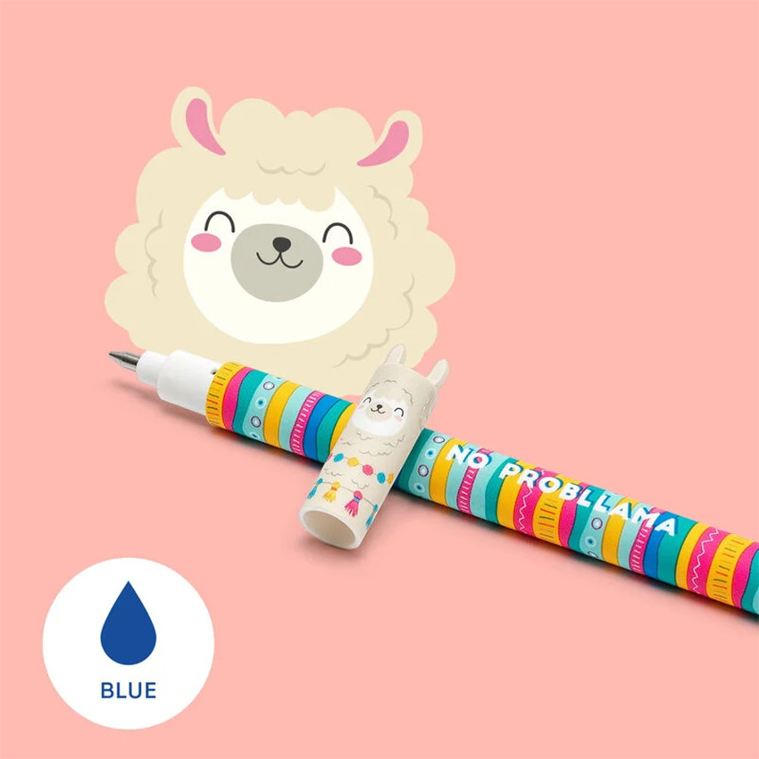 Stylo gel à encre bleue effaçable Lama 
