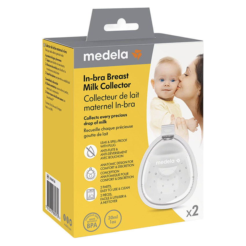 Collecteur de lait maternel Inbra 2PCS - Transparent (Medela) - Image 3