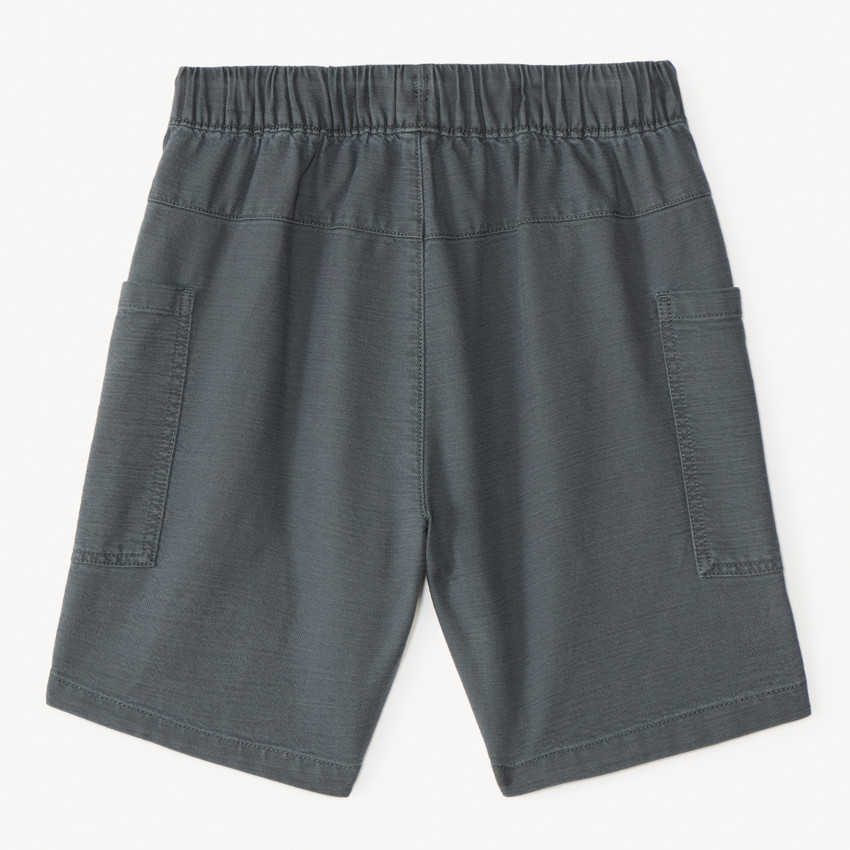 Bermuda uni avec poches charpentier pour garçon 