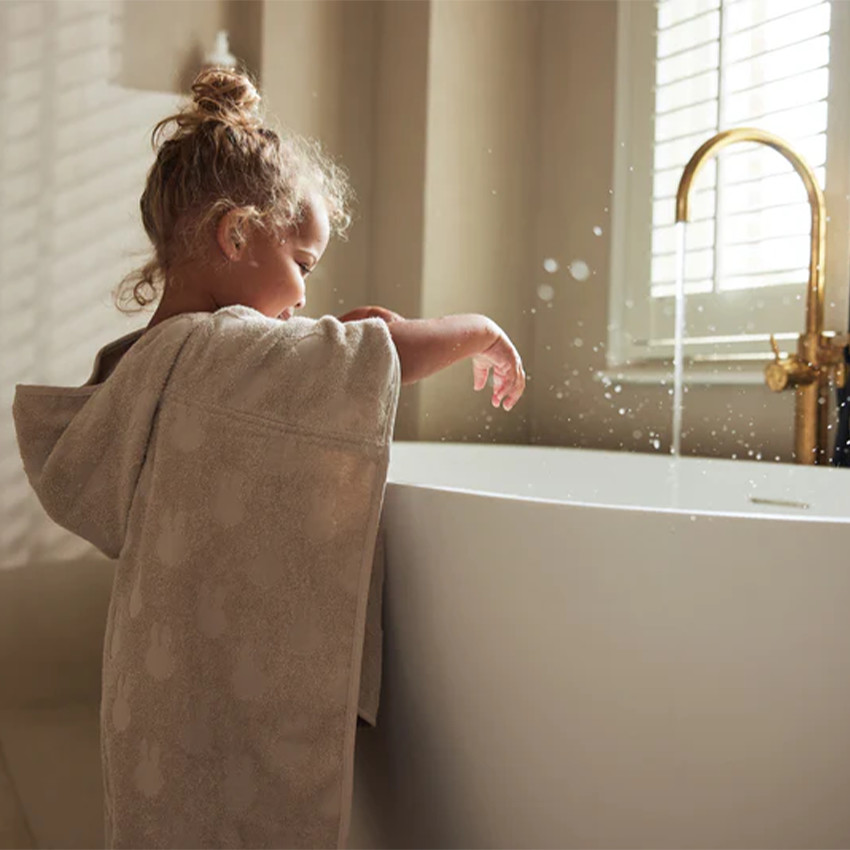 Poncho de bain éponge en jacquard Miffy nougat 