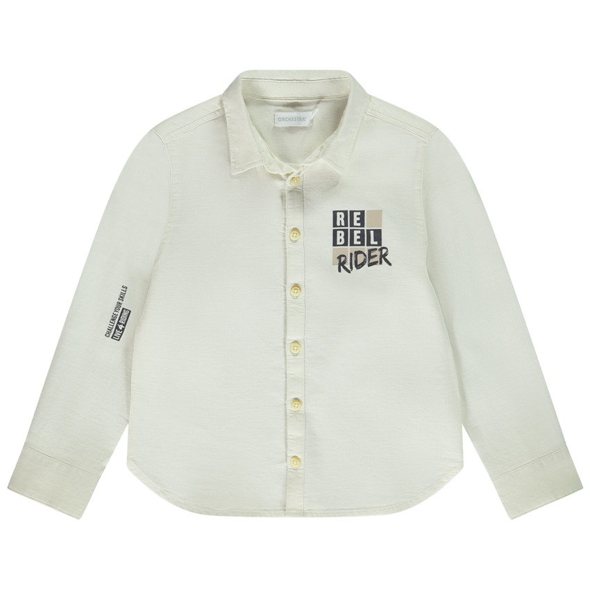 Chemise manches longues en coton print Rebel Rider pour garçon