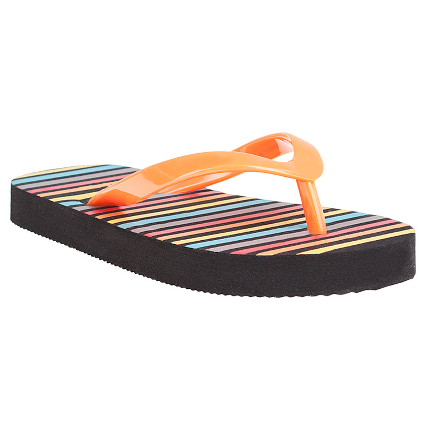Tongs à rayures avec bride orange du 28 au 35 