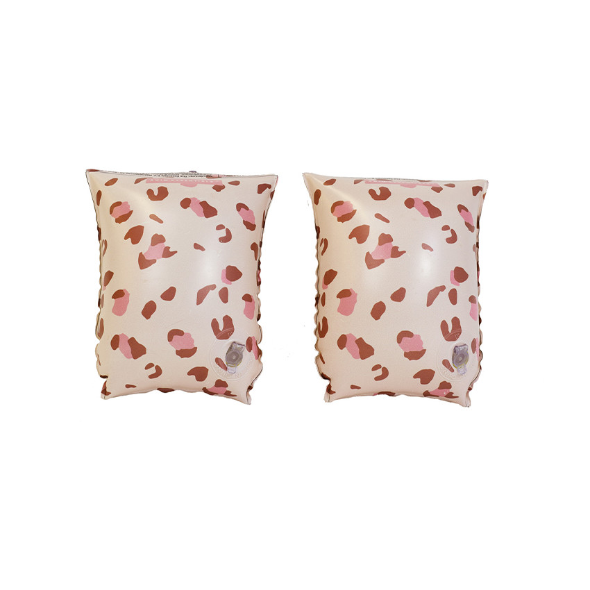 Brassards gonflable 2-6 ans imprimé léopard rose  