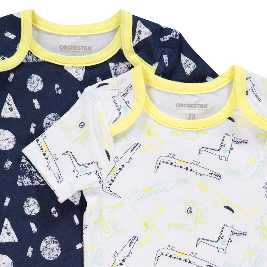 Lot de 7 bodies manches courtes pour bébé garçon print reptiles 