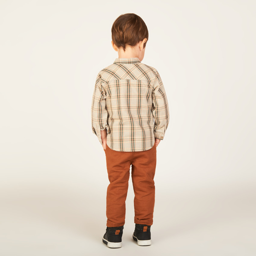 Ensemble 2 pièces avec chemise à carreaux pour bébé garçon 