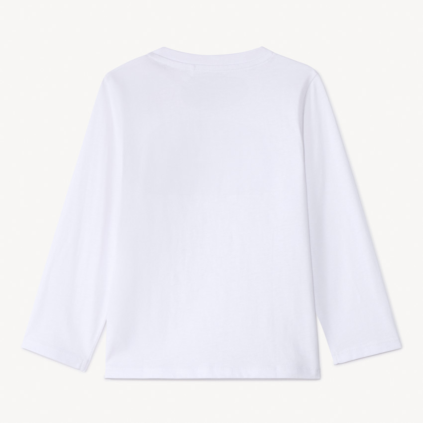 T-shirt manches longues uni avec print pour bébé garçon 