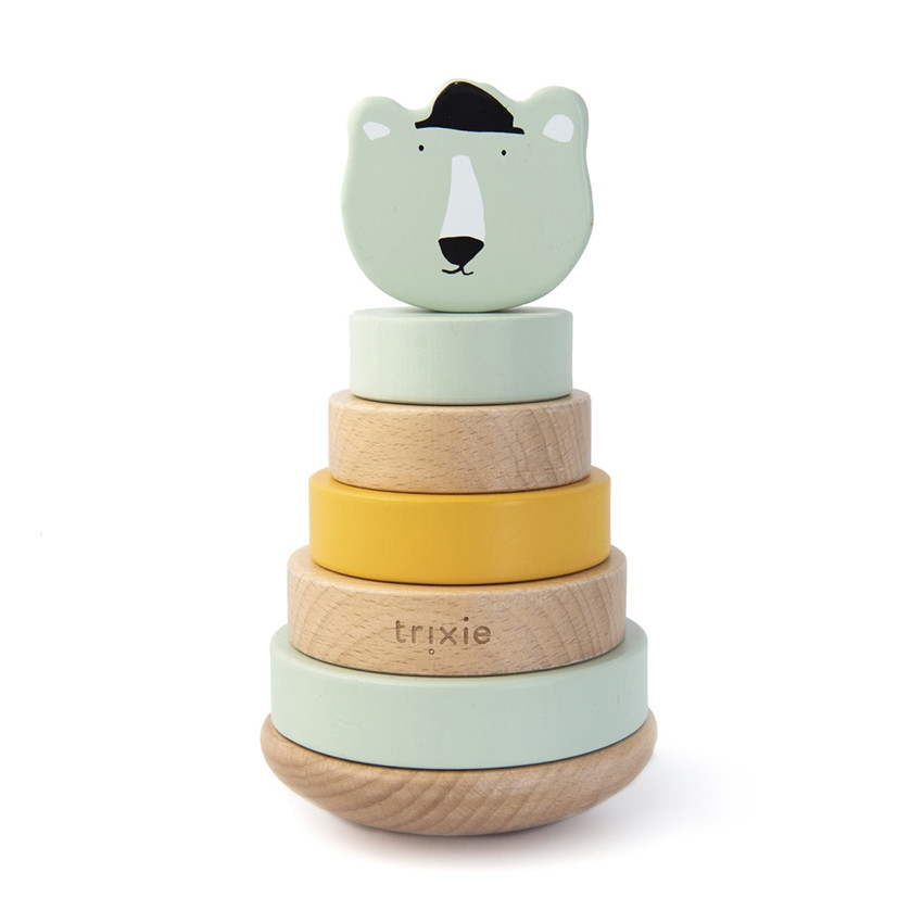Jouet tour à empiler en bois - Mr. Polar Bear 