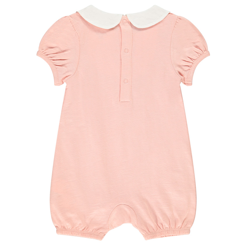 Combinaison courte col claudine pour bébé fille 