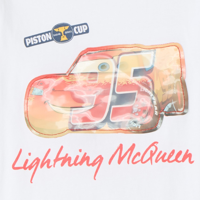 T-shirt manches courtes print lenticulaire Flash McQueen Disney - Pixar pour garçon 