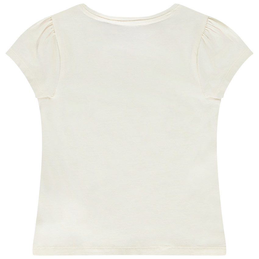T-shirt manches courtes printé à paillettes pour fille 