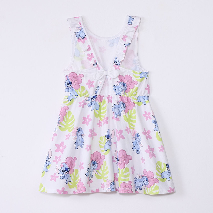 Robe sans manches imprimé Stitch Disney avec dos nageur pour fille 