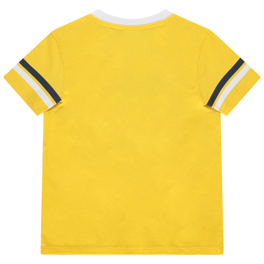 T-shirt manches courtes en coton bio bicolore print logo Batman 