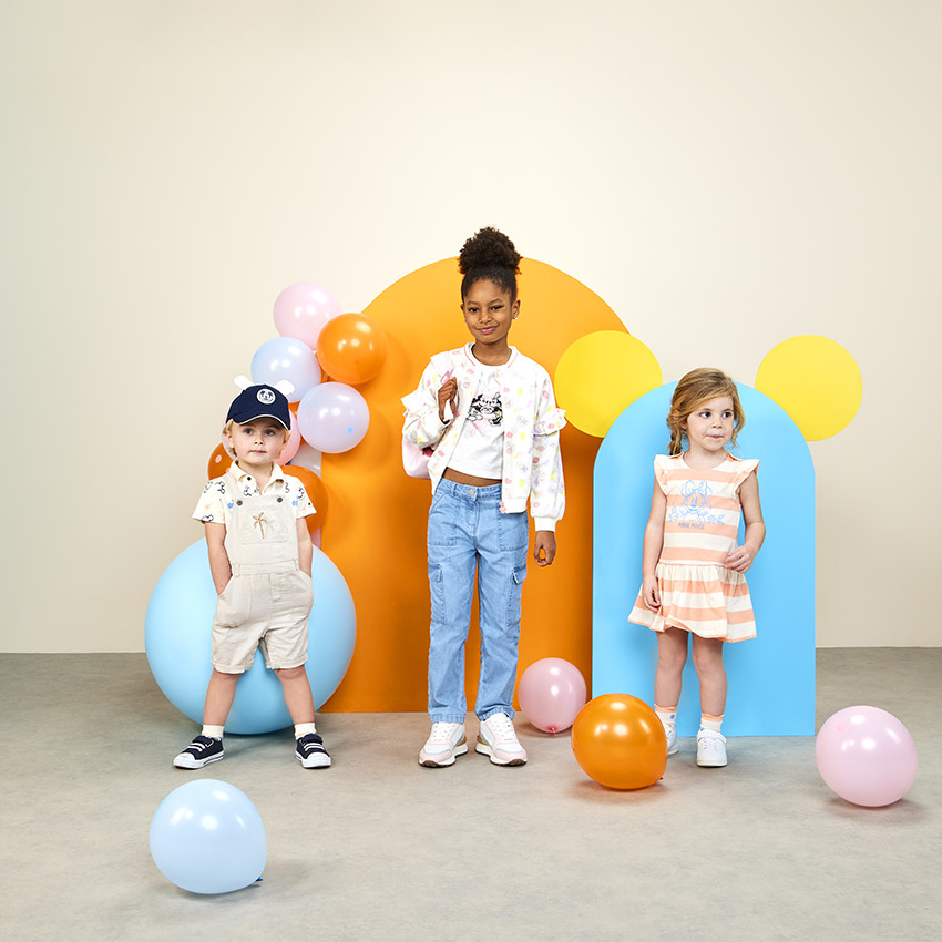 Salopette courte broderie palmiers pour bébé garçon  