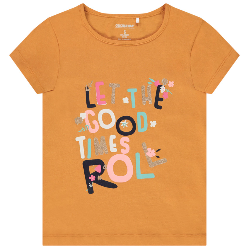T-shirt manches courtes print fantaisie pour fille