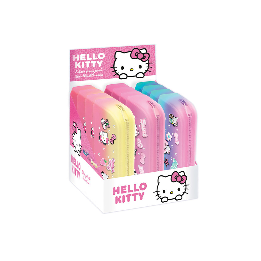 Trousse en silicone Hello Kitty avec charms (modèle aléatoire) 