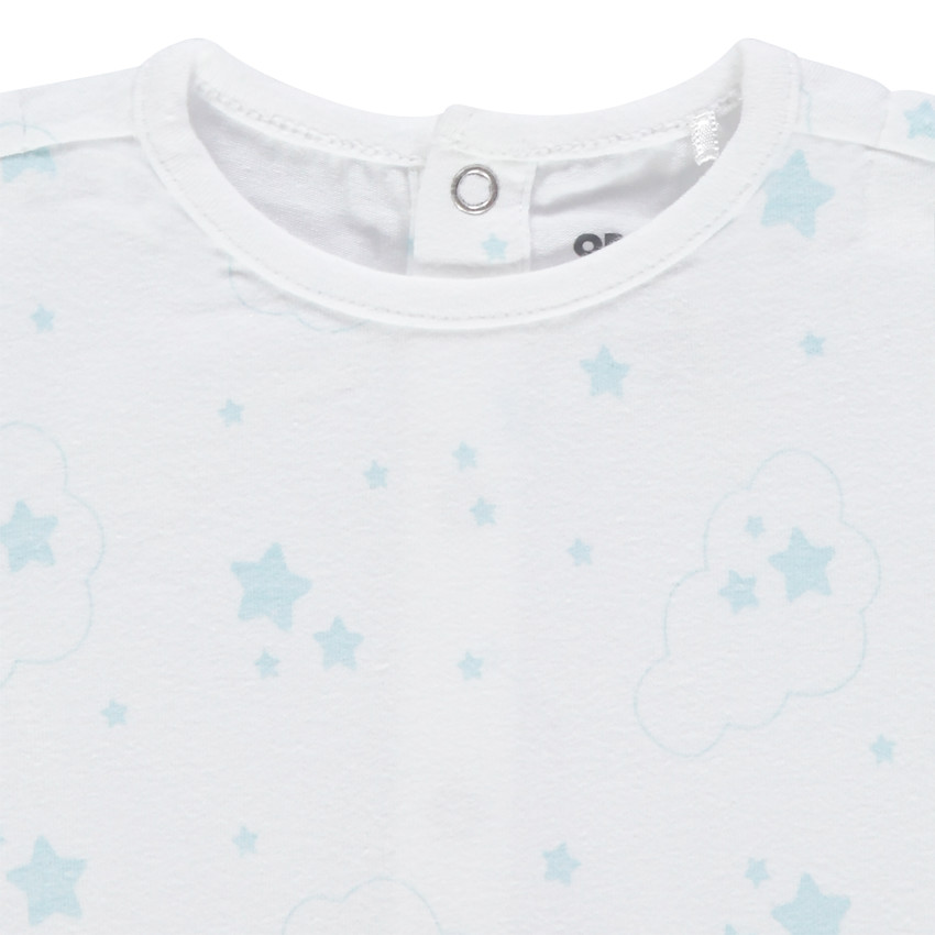 Ensemble avec t-shirt imprimé étoiles all-over et short bleu 