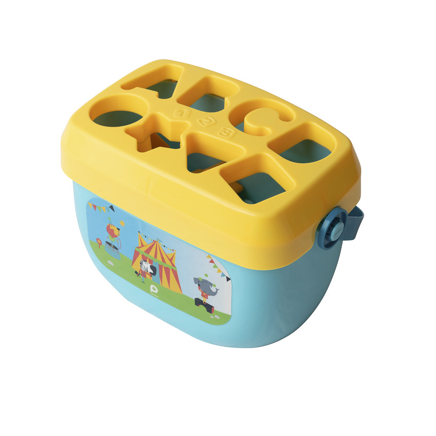 Boîte à formes avec 16 pièces en plastique 