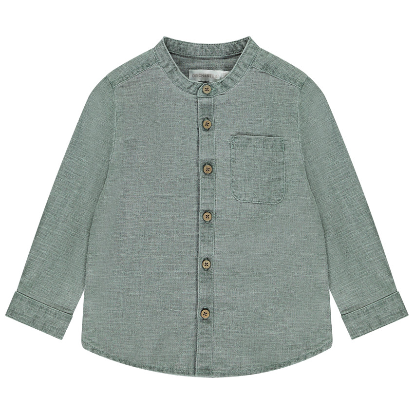 Chemise manches longues effet nid d'abeille pour bébé garçon 