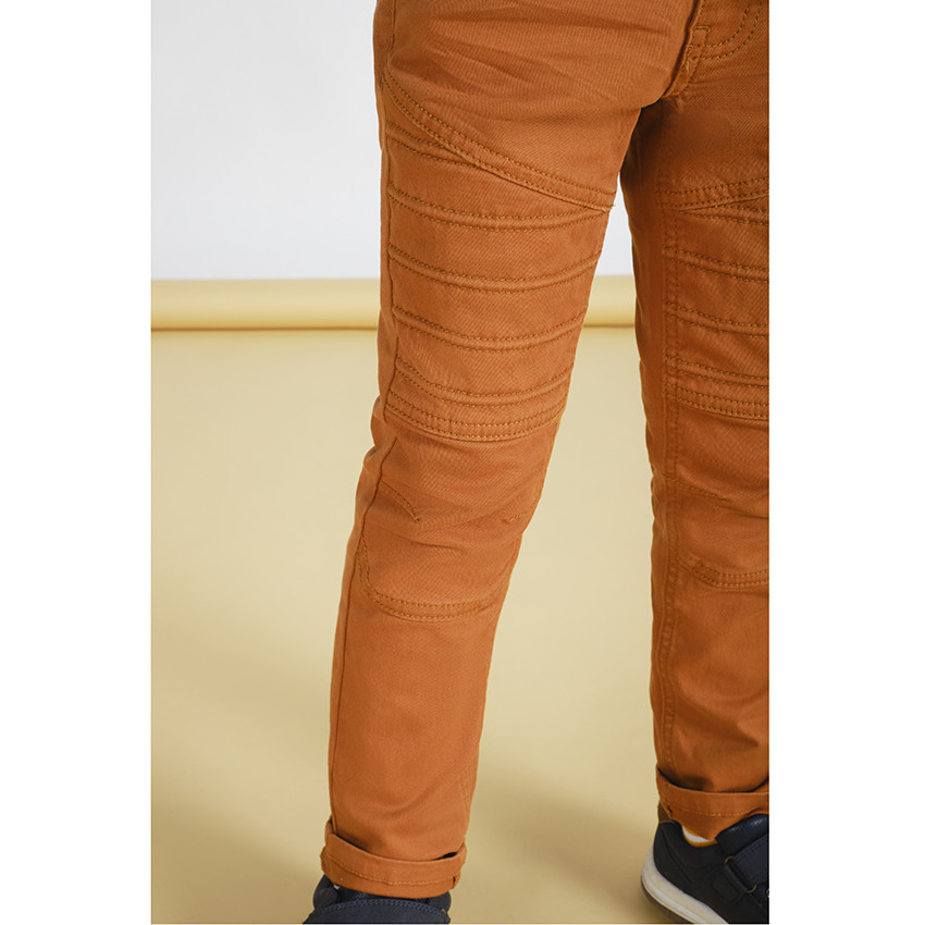 Pantalon en toile surteint à ceinture amovible pour enfant garçon 