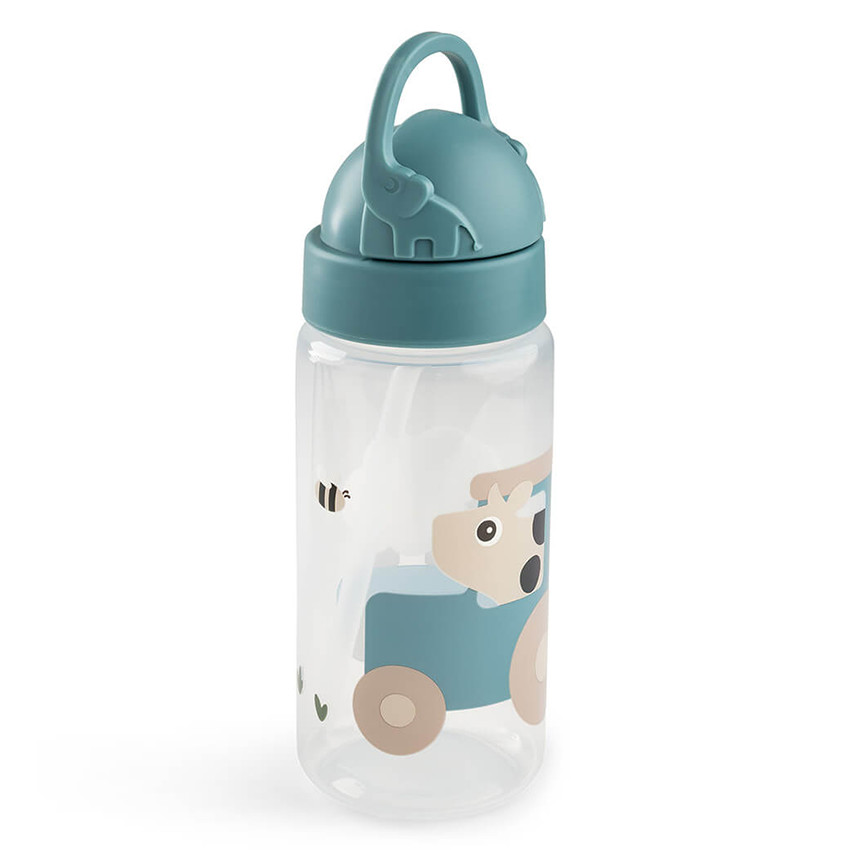 Bouteille avec paille Tiny Farm Bleu 350ml