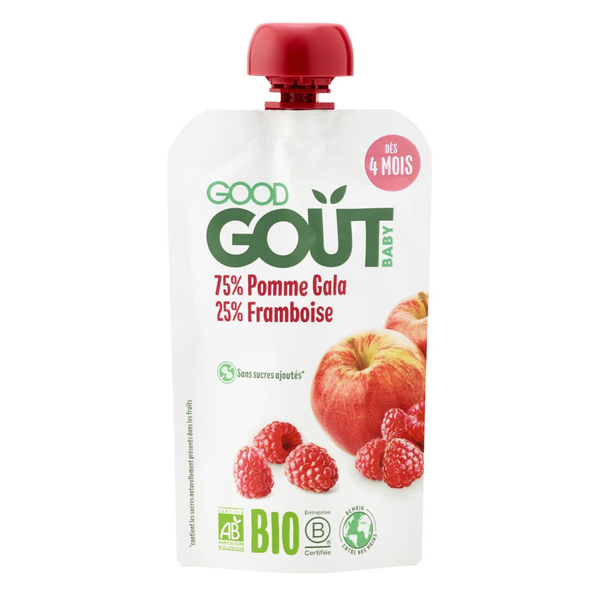 Compote pomme framboise bio - 120g Main Compote pomme framboise bio - 120g