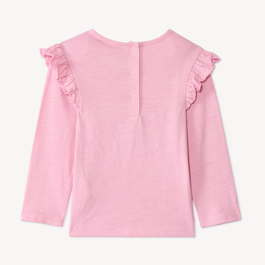 T-shirt manches longues à broderie bouclette pour bébé fille 