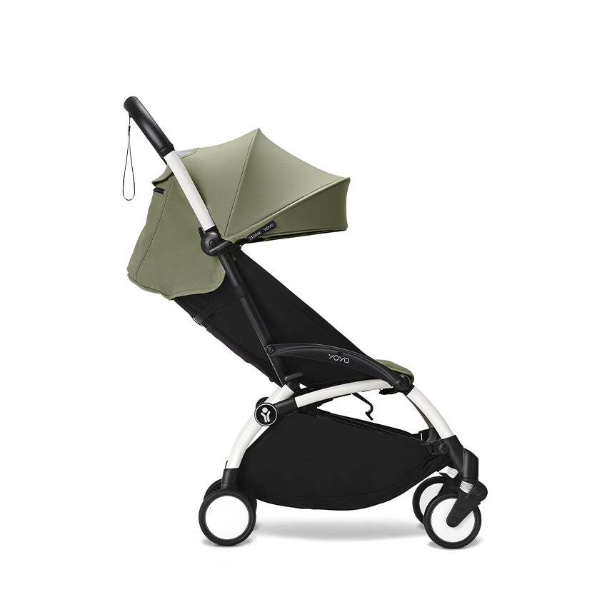 Poussette Stokke® YOYO³ à partir de 6 mois - cadre blanc/olive 