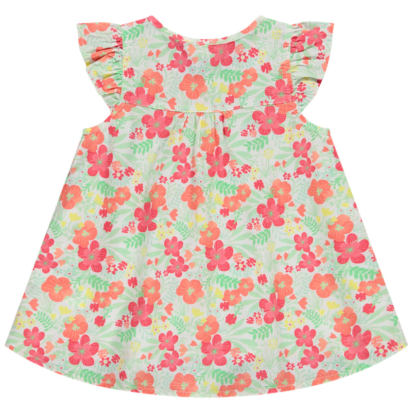 Tunique manches courtes imprimé floral pour fille 