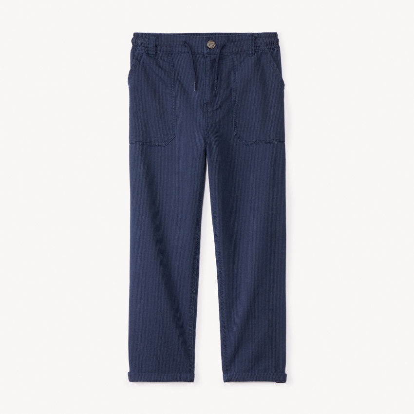 Pantalon en toile côtelé uni pour garçon