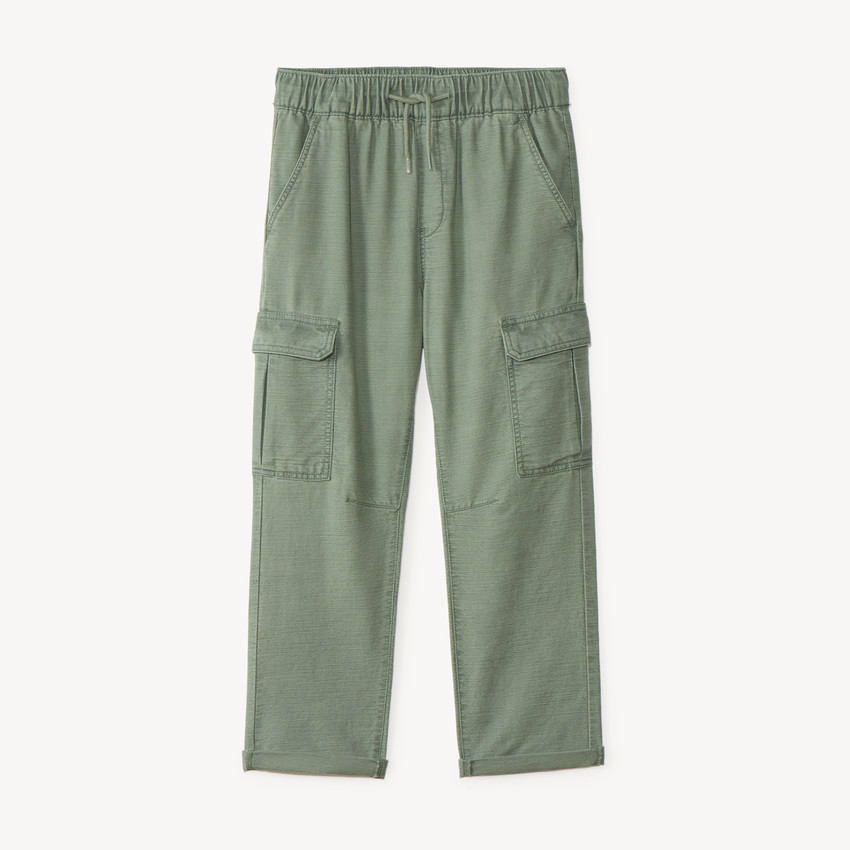 Pantalon cargo uni en toile pour garçon 