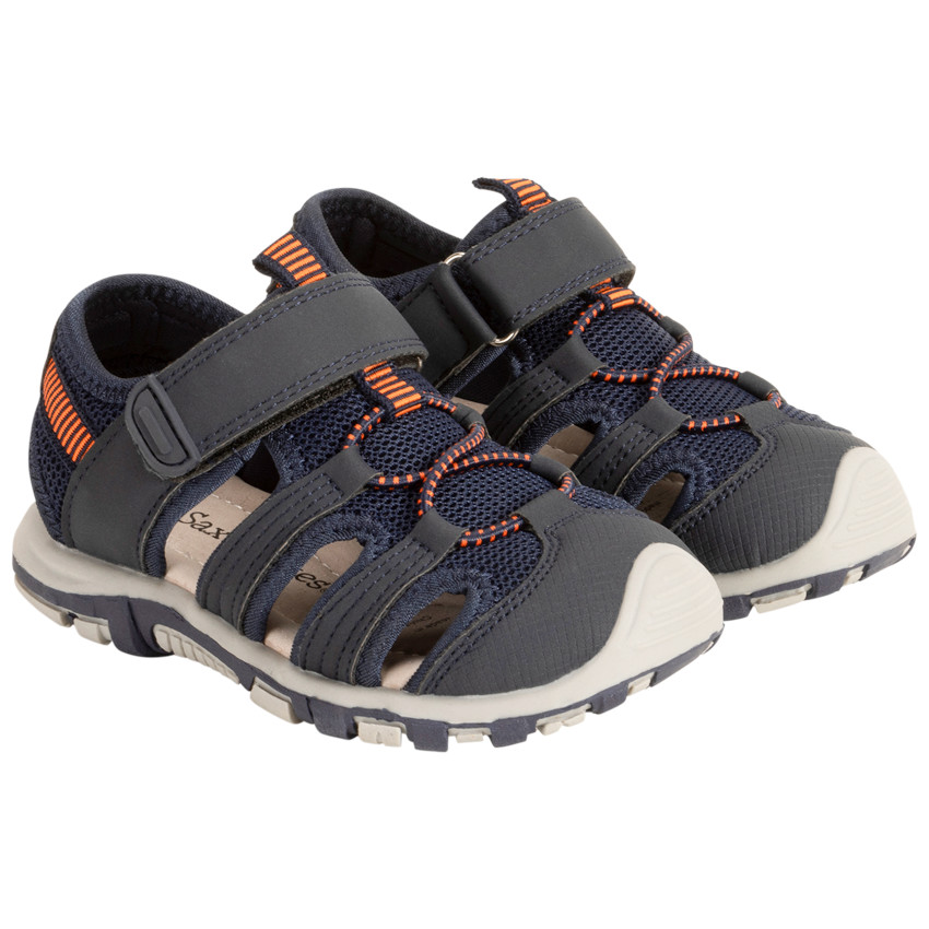 Sandales velcro avec élastiques bicolores pour garçon 