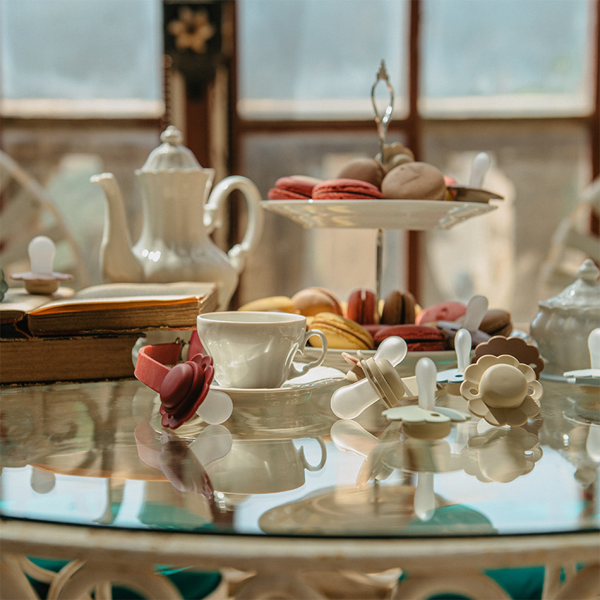 Attache-sucette en silicone Wonder mauve chalk 