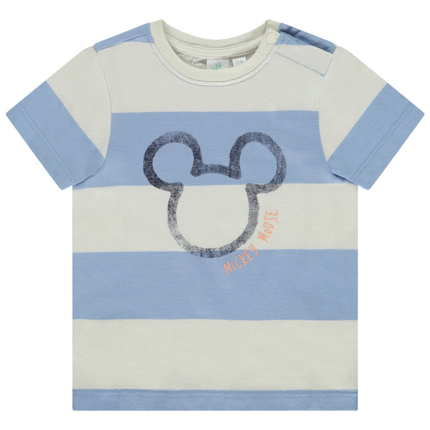 T-shirt manches courtes print Mickey Disney effet aquarelle pour bébé garçon 