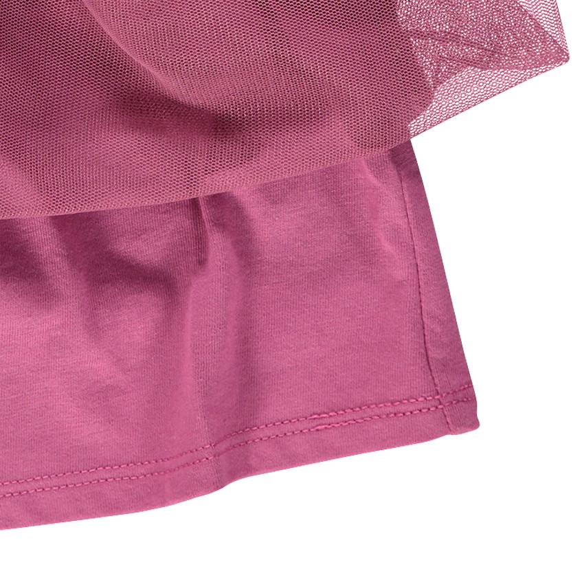 Robe en molleton et tulle effet 2 en 1 avec broderies  