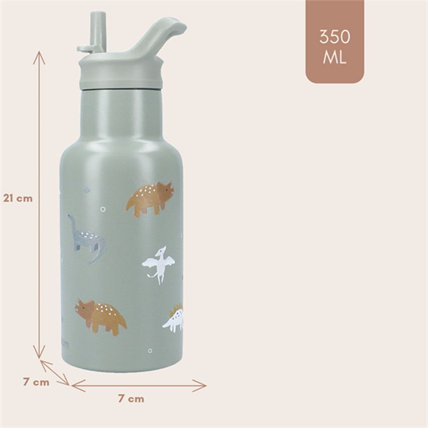 Gourde isotherme 350ml Dinos Vert 