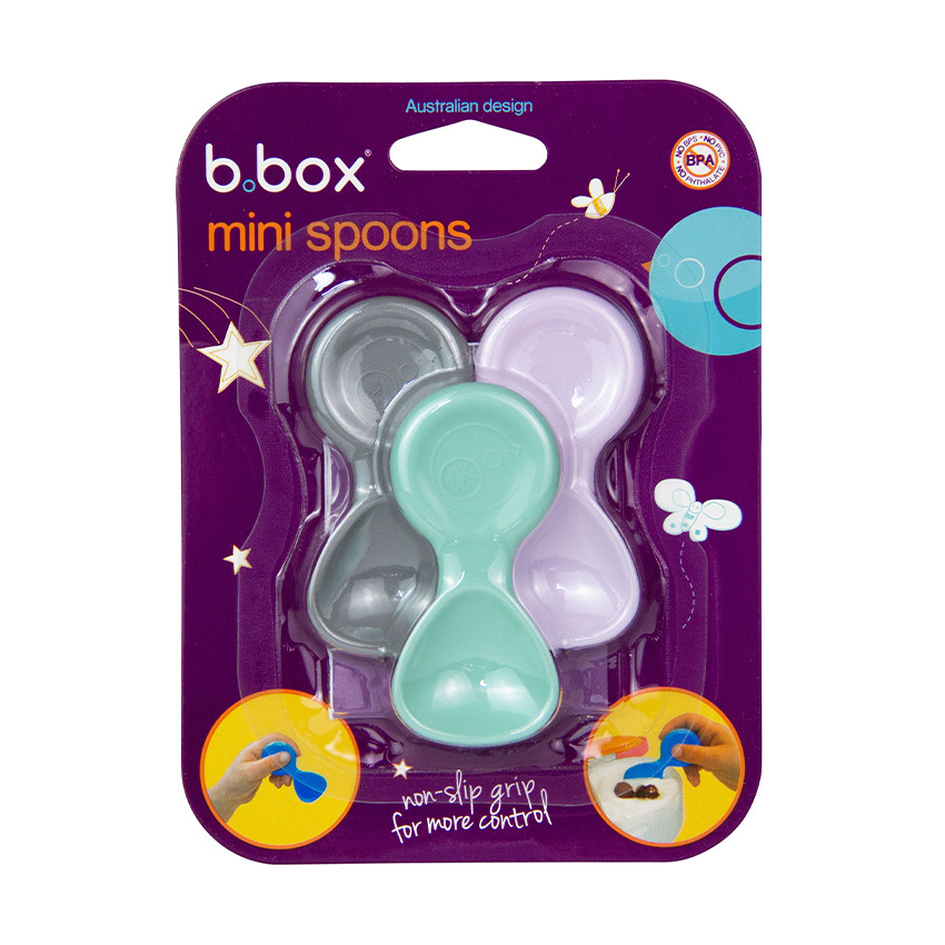 Lot de 3 mini cuillères nomades pastel 