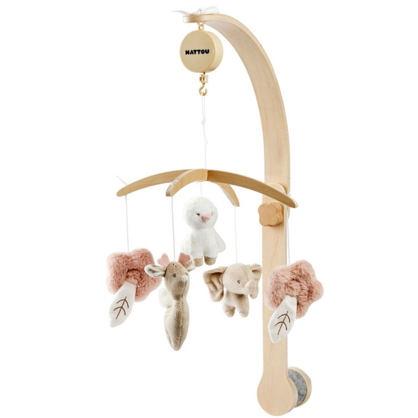 Mobile musicale en bois - Fanfan - Rose  