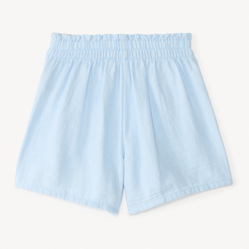 Short en toile avec galon à pompons pour fille 